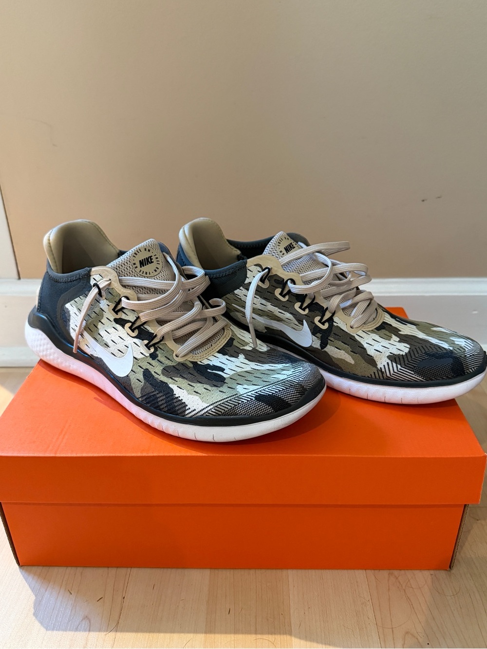 Nike Men's Camouflage Free Run Sneakers
